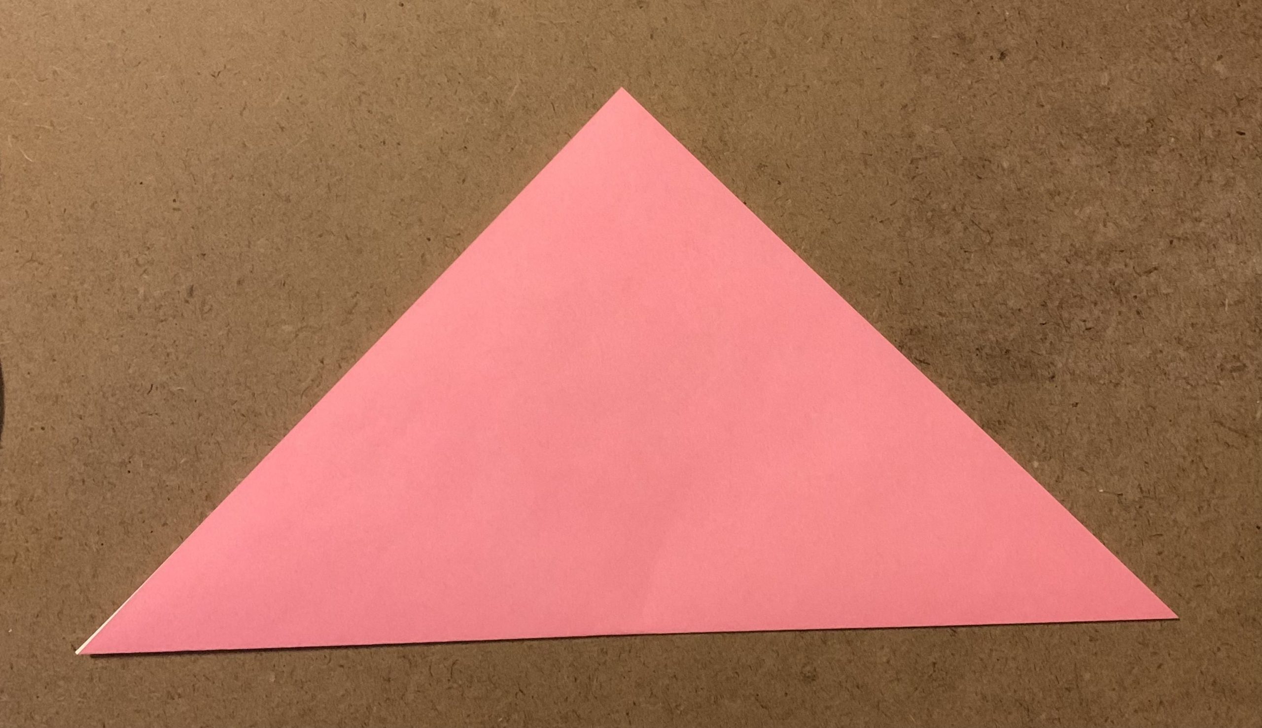 sheet folded into triangle