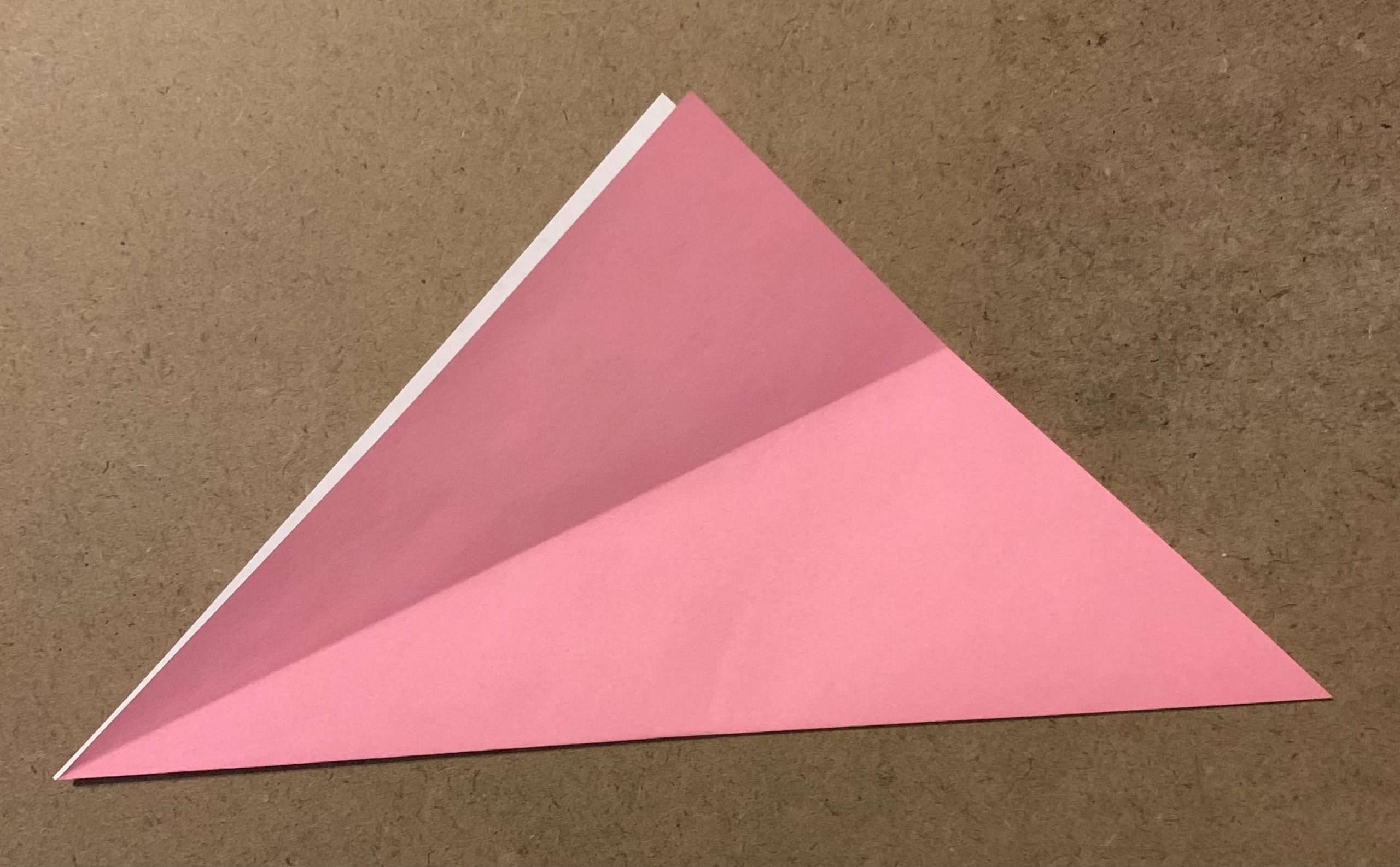 diagonal crease on triangle