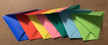stack of origami envelopes